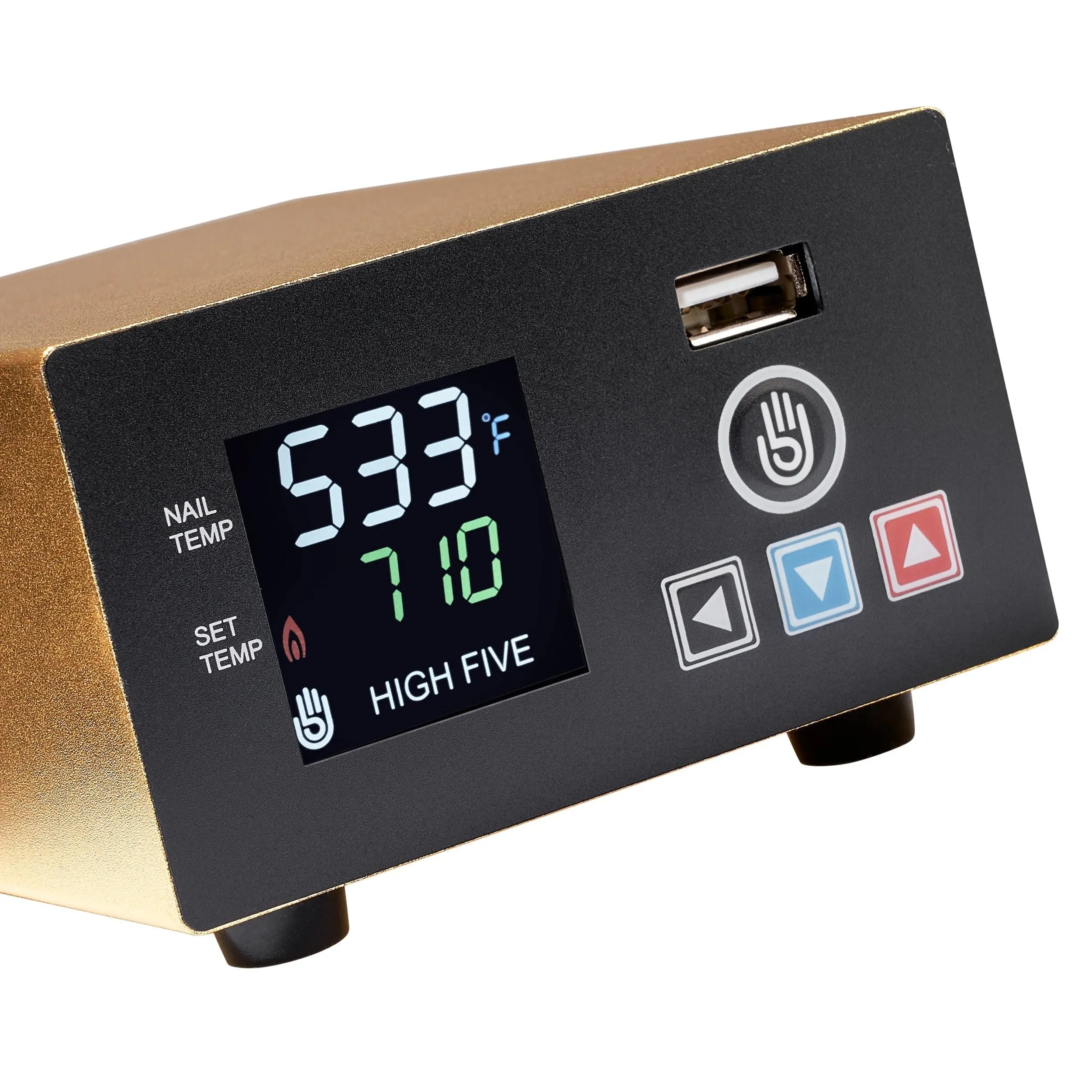High Five - LCD E-Nail Quartz E-Banger & Rig Kit