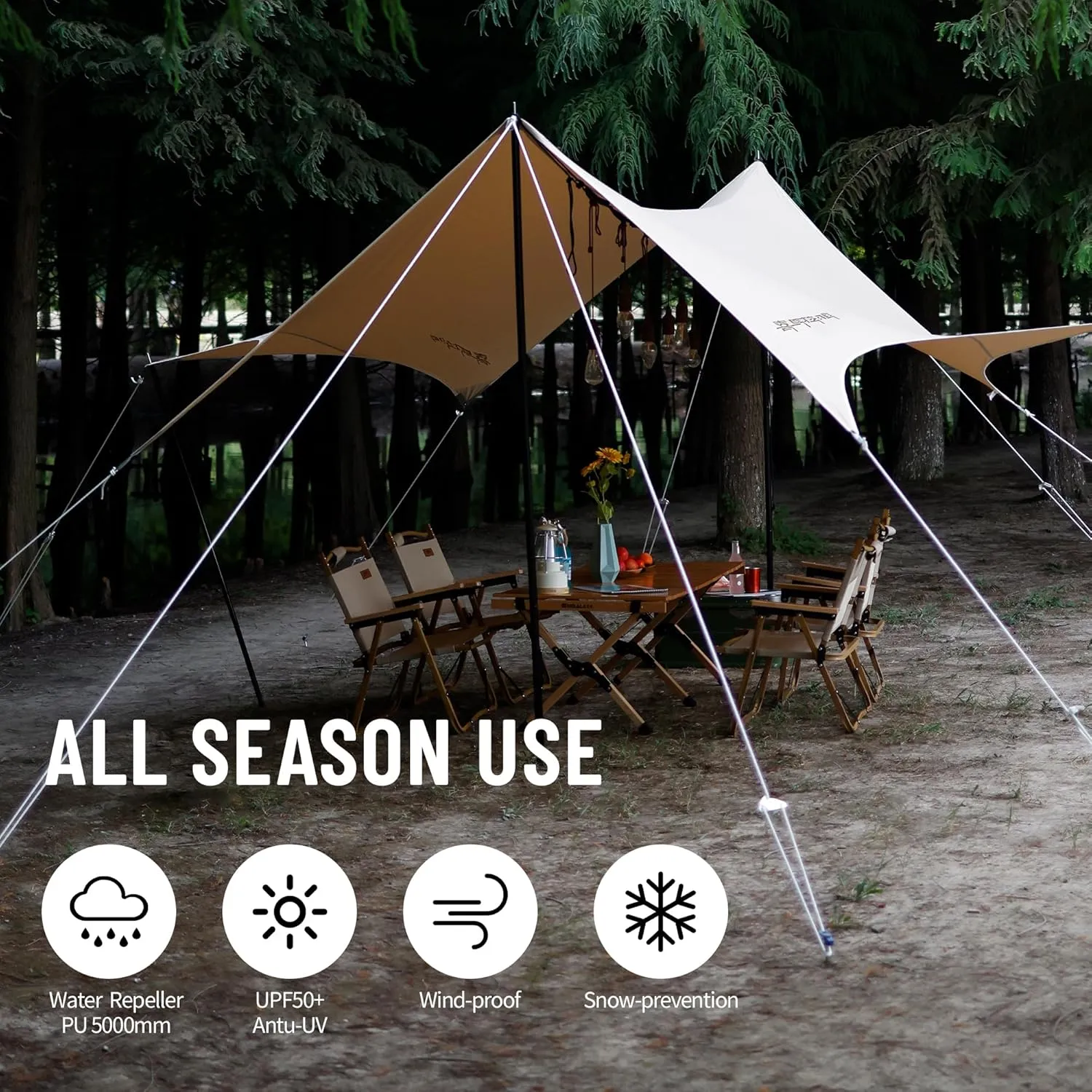 Himalaya Inflatable Dome Tent - 6-10 Person Family Tent with Stove Jack, Easy Setup for 4 Season Outdoor Camping & Glamping