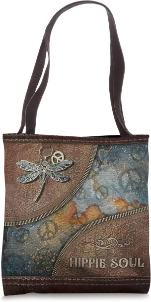 Hippie Lovers Dragonfly Hippie Soul Tote Bag
