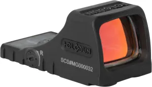 HOLOSUN SCS MOS Green Multi-Reticle 2 MOA Dot & 32 MOA Circle Parallax-Free Reflex Pistol Sight Compatible with Glock MOS Full-Size Handguns - Solar Charging Sight (NOT for Glock 43X MOS or 48 MOS)