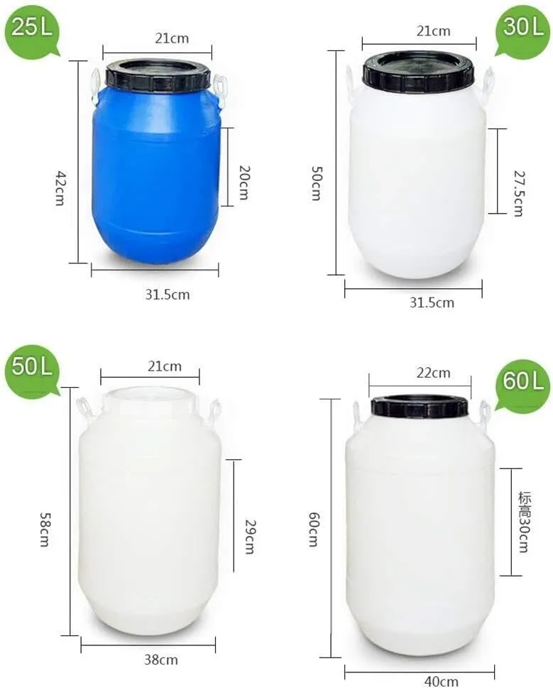 Home Outdoor Bucket,Camping Water Container,Thickened Water Tub Drum Lid,Food Grade Plastic Bucket Large Storage Tank Storage Tank Storage Tank Bucket (25L, 30L, 50L, 60L)