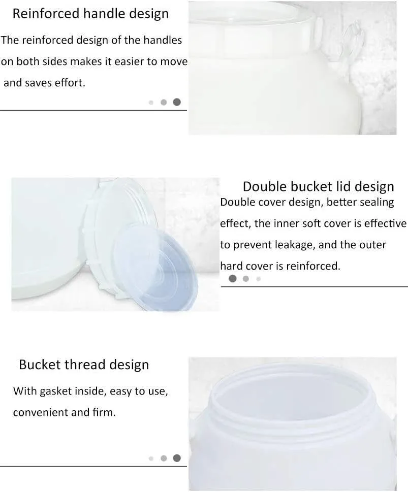 Home Outdoor Bucket,Camping Water Container,Thickened Water Tub Drum Lid,Food Grade Plastic Bucket Large Storage Tank Storage Tank Storage Tank Bucket (25L, 30L, 50L, 60L)