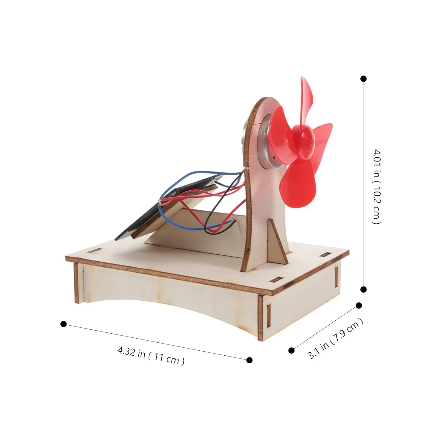 House Fan 3 Sets Fan for Home Fan Wooden Wood Solar Model Solar Educational Science Building Assemble Solar Power Kit Science Experiment Projects Stem Electric Motor Kit