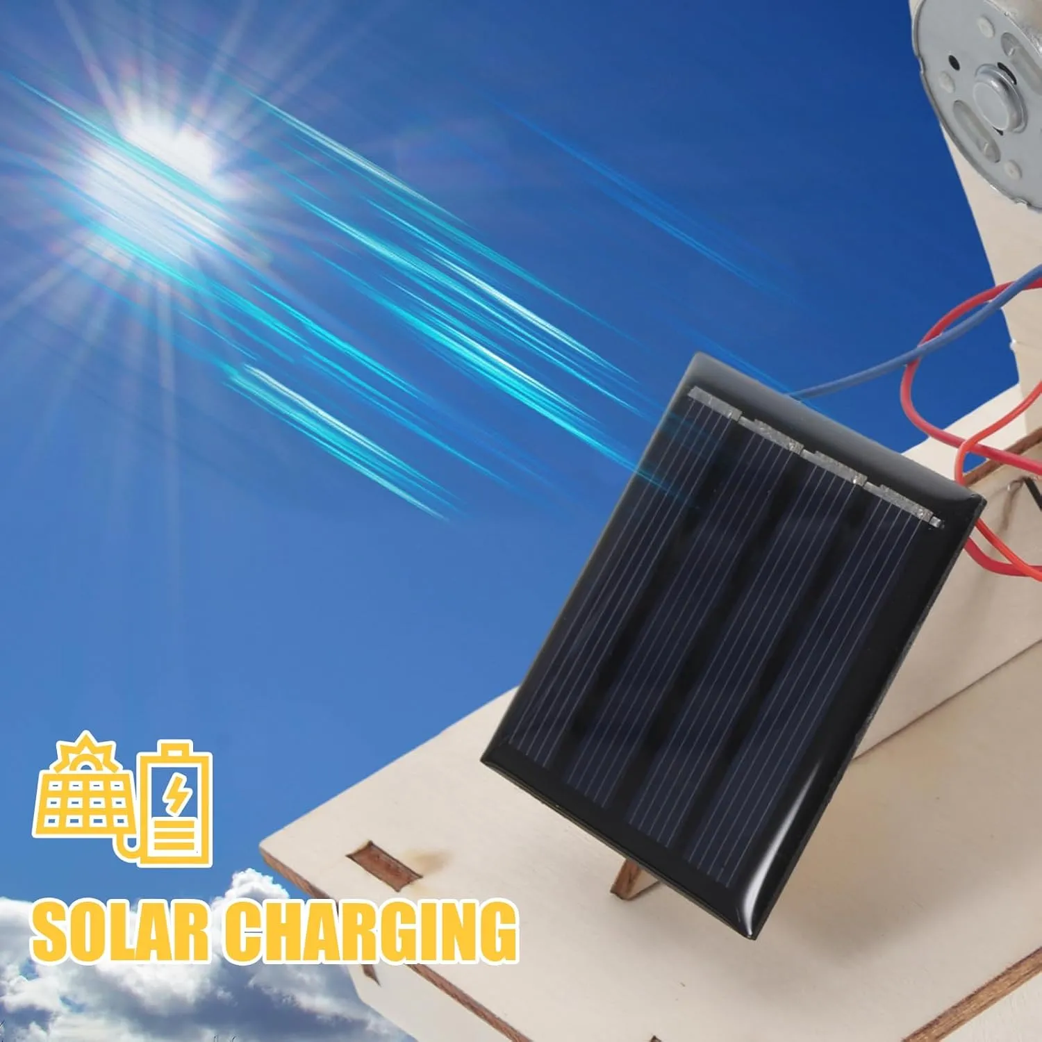 House Fan 3 Sets Fan for Home Fan Wooden Wood Solar Model Solar Educational Science Building Assemble Solar Power Kit Science Experiment Projects Stem Electric Motor Kit