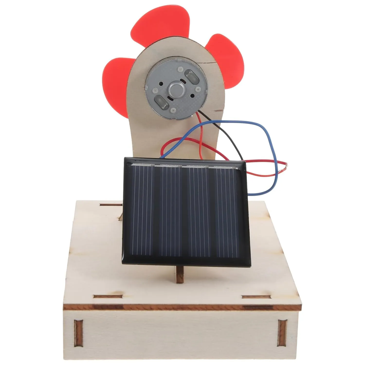 House Fan 3 Sets Fan for Home Fan Wooden Wood Solar Model Solar Educational Science Building Assemble Solar Power Kit Science Experiment Projects Stem Electric Motor Kit
