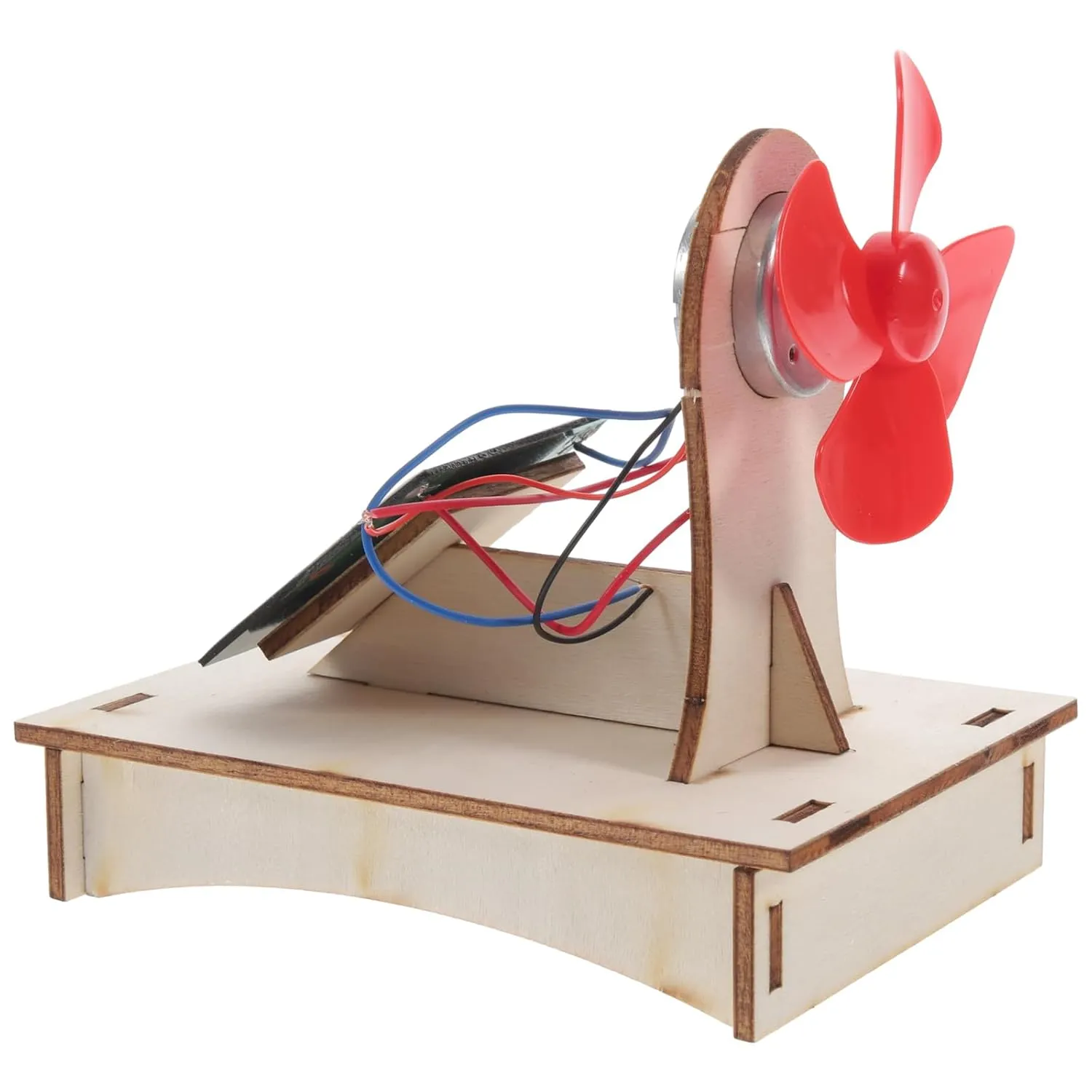 House Fan 3 Sets Fan for Home Fan Wooden Wood Solar Model Solar Educational Science Building Assemble Solar Power Kit Science Experiment Projects Stem Electric Motor Kit