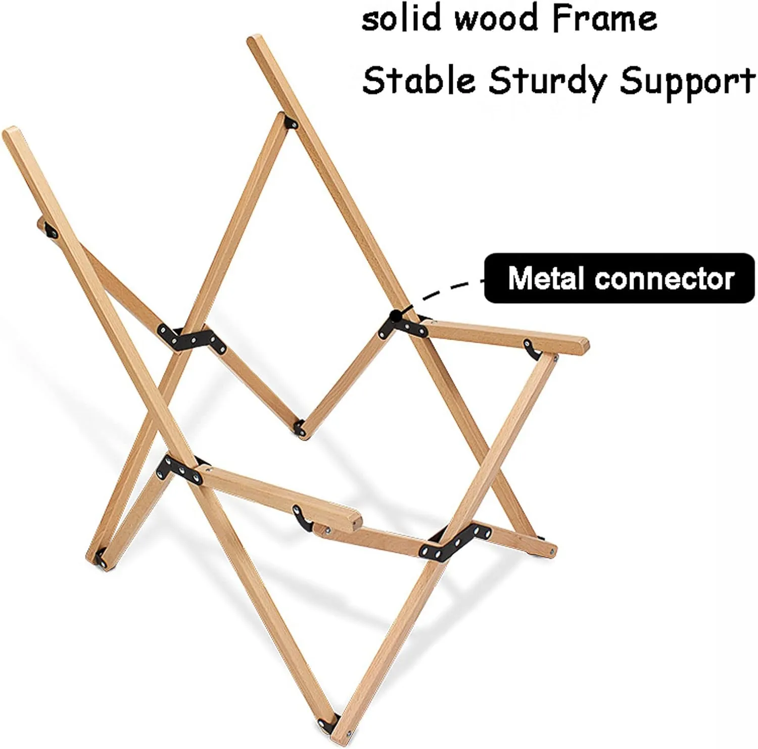 HUHJYUGE Outdoor Folding Chairs, Camping Folding Chair Heavy Duty, Folding Camping Chairs for Adults Lightweight, with Lumbar Support, for Beach, Fishing, Trip, Picnic, Lawn (B 58cm)