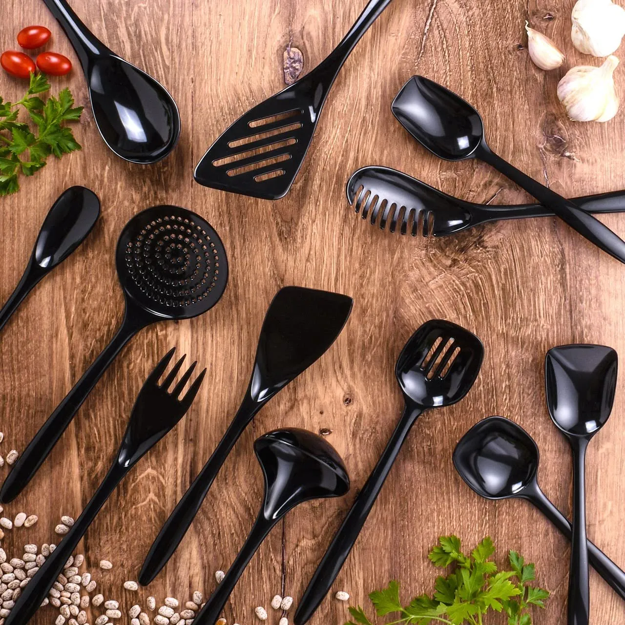 Hutzler 12 Piece Cook & Serve Melamine Utensil Set