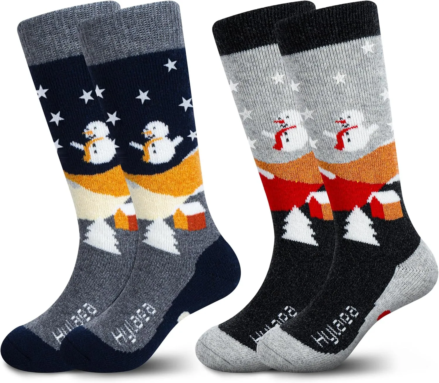 Hylaea Merino Wool Ski Socks Kids, Knee-high Warm Thermal Snowboard Skating Socks for Boys Girls Toddler