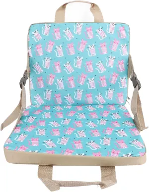 Indoor Outdoor Folding Chair Cushion, Foldable Portable Stadium Seat, Thick Floral Stadium Bleacher Cushion with Backrest for Sports Events, Hiking, Fishing, Camping