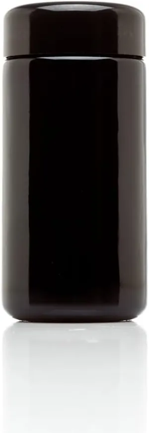 Infinity Jars Tall Screw top Jar, Black Glass Jar 100 Ml (3.3 fl oz) Ultraviolet Airtight Tall Jar Smell Proof, Refillable Container, For Long Term Storage Coffee, Tea, Dried Goods Jar For Kitchen