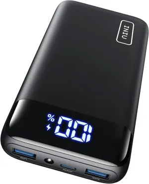 INIU Portable Charger, 22.5W 20000mAh USB C in & Out Power Bank Fast Charging, PD 3.0 QC 4.0 LED Display Phone Battery Pack Compatible with iPhone 16 15 14 13 Pro Samsung S23 Google iPad Tablet, etc