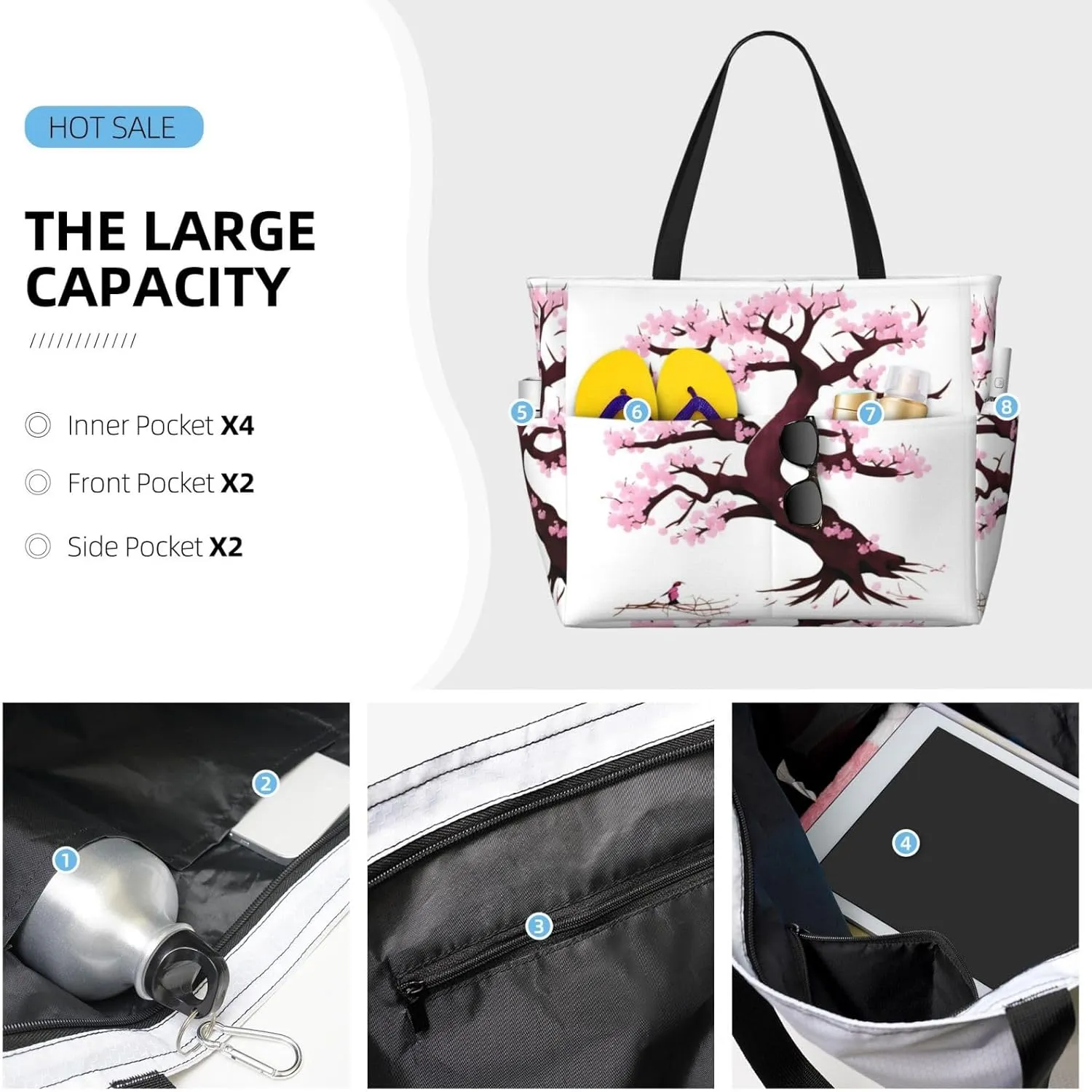 Insect atlas portable travel bag large capacity luggage bag beach bag dry and wet separation gym bag lightweight