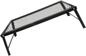 Iron Portable Folding Camping Table with Mesh Rust Picnic Desk for Outdoor Bbqs and Activities Lightweight and Easy to Clean for Beach Backyard and Picnics