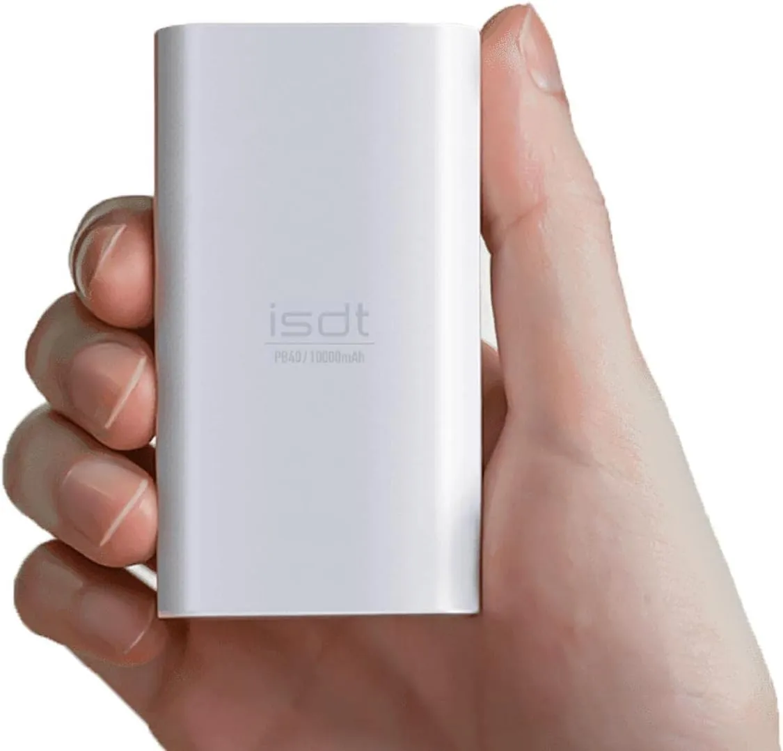 ISDT PB40 10000 mAh Power Bank, 36W Max USB C PD Fast Charging Battery Power Bank, Independent Dual Charge Portable Cell Phone Charger, Mini Power Bank Compatible with iPhone, iPad, iWatch Tablets