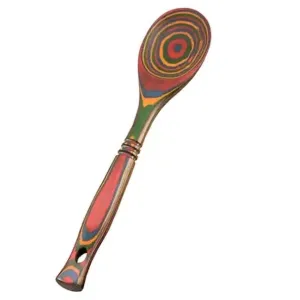 Island Bamboo 12" Pakka Wood Spoon Rainbow
