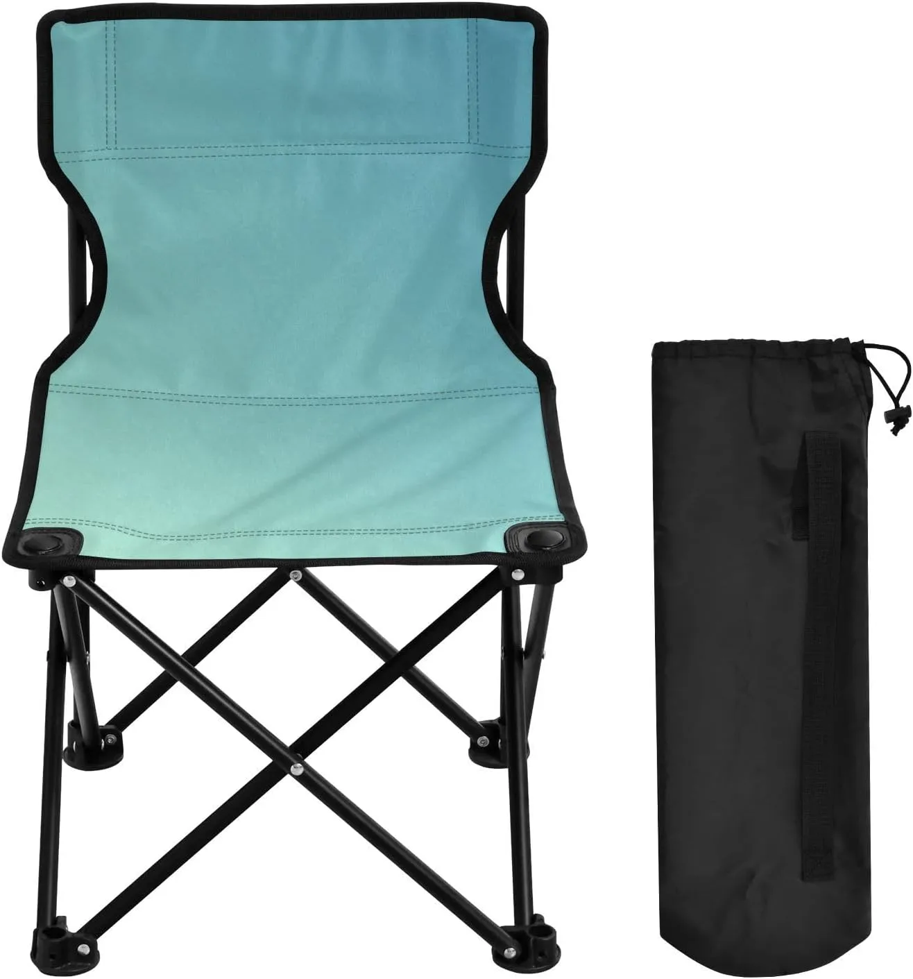 J JOYSAY Morning Salad Gradient Portable Camping Chair Lightweight Outdoor Folding Chair for Adults Beach Chair for Outside Camping Beach Travel Sports Hiking