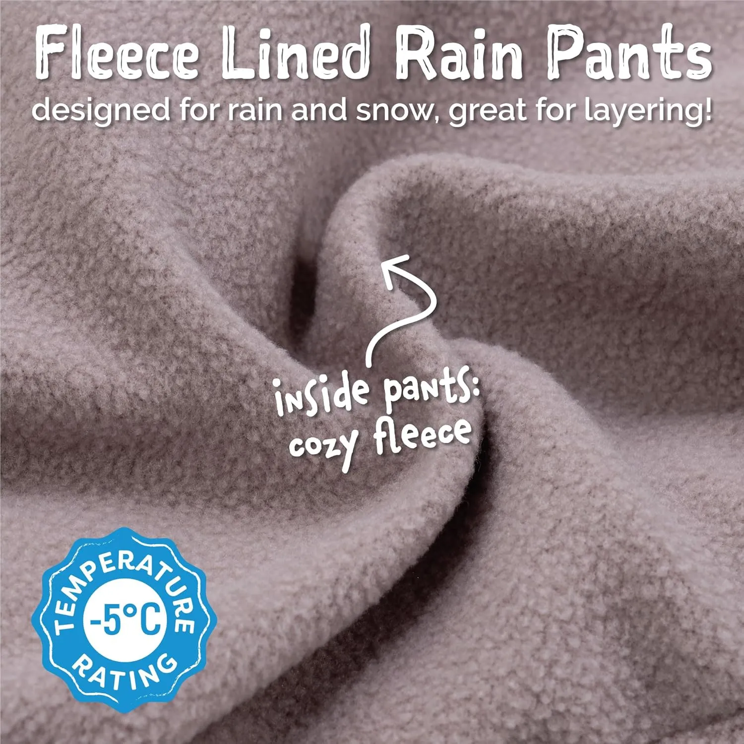 JAN & JUL Kids Toddlers Boys Girls Cozy Dry Water-Proof Rain Snow Pants