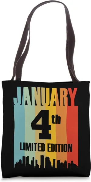 January 4 Limited Edition 4th Day Retro Vintage Tote Bag