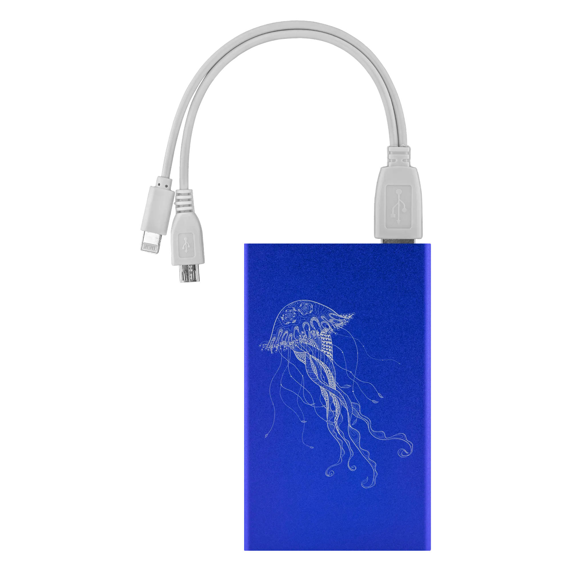Jellyfish Floating In The Ocean Power Bank