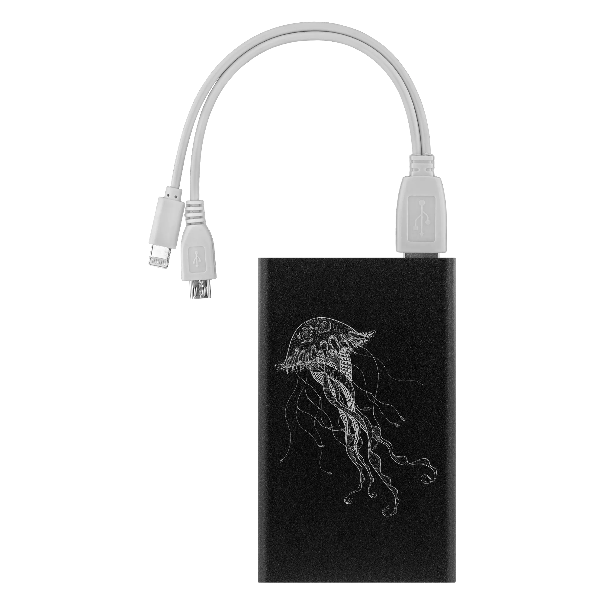 Jellyfish Floating In The Ocean Power Bank