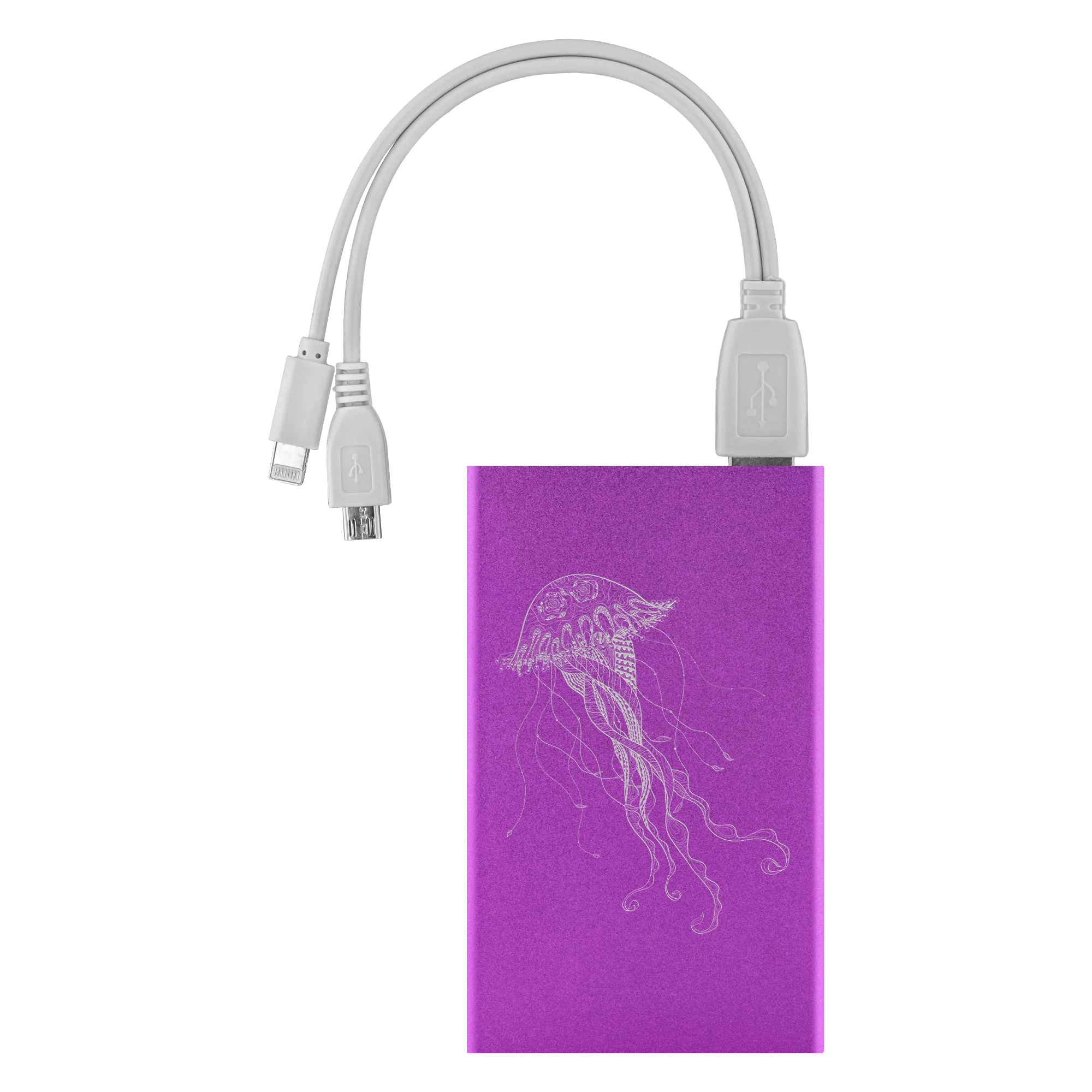 Jellyfish Floating In The Ocean Power Bank
