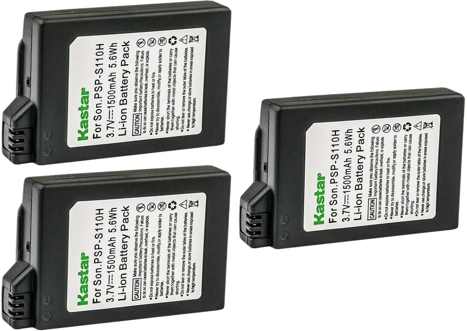 Kastar 3-Pack PSP-110 Battery Replacement for Sony PSP-110 PSP110 Battery, Sony PSP-1003, PSP-1004, PSP-1005, PSP-1006, PSP-1007, PSP-1008, PSP-1010, PSP Fat Video Game PSP PlayStation