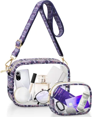 KETIEE Clear Crossbody Bag, Stadium Approved Clear Purse Bag for Concerts Sports Events Festivals