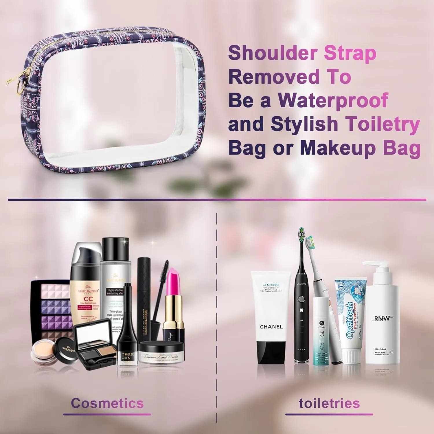 KETIEE Clear Crossbody Bag, Stadium Approved Clear Purse Bag for Concerts Sports Events Festivals