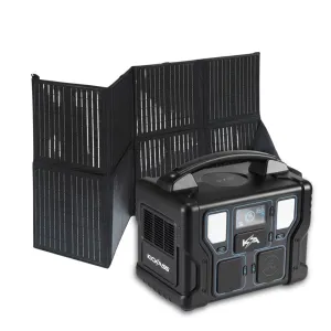 KickAss KickCharge 500 Portable Solar Generator Plus Kit
