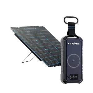 KickAss KickCharge Swag 88   60W Portable Solar Panel Bundle