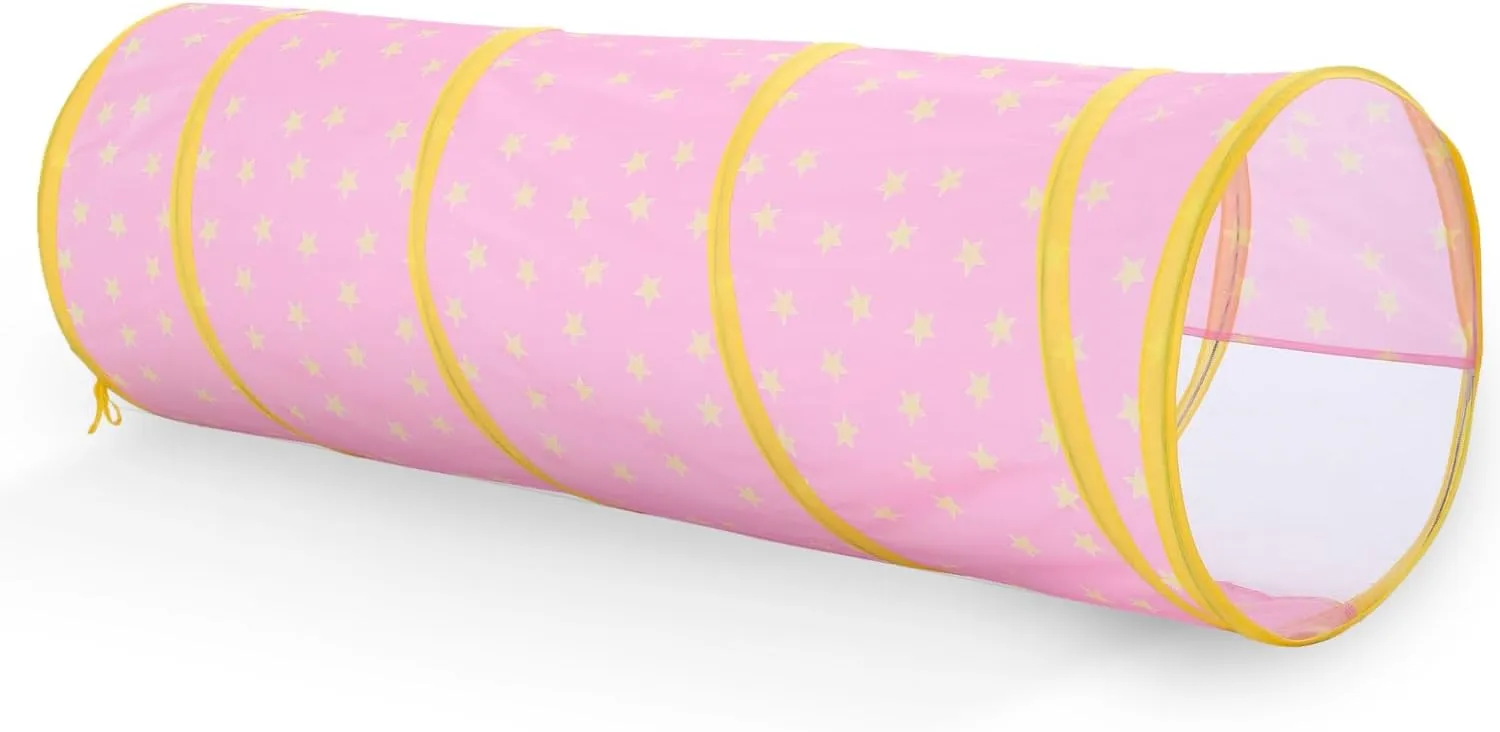 Kids Play Tunnel, Tunnel for Toddlers 1-3, Pop Up Crawl Tunnel Toy for Infant Baby Children Mesh See Through, Collapsible Tent Gift for Girl Boy
