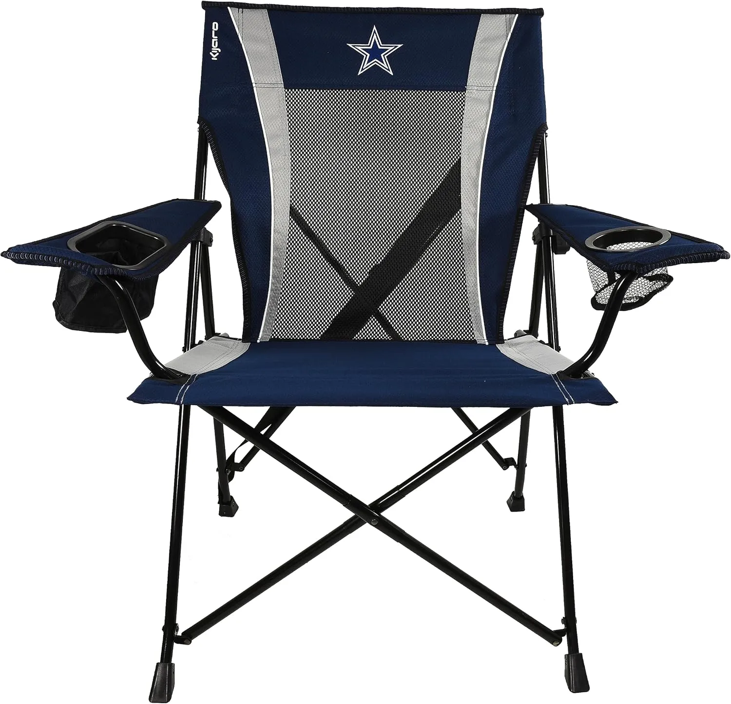 Kijaro Sports Fan Folding Chair, 26" L x 35.5" W x 37" H, Dallas Cowboys