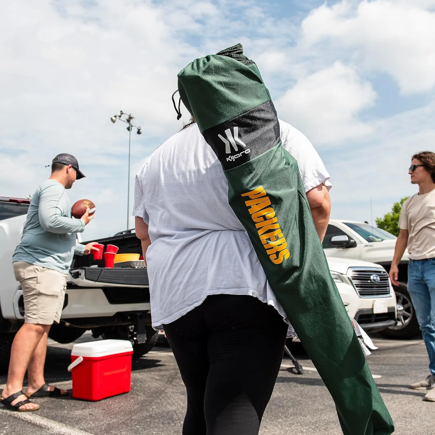 Kijaro Sports Fan Folding Chair, 26" L x 35.5" W x 37" H, Green Bay Packers