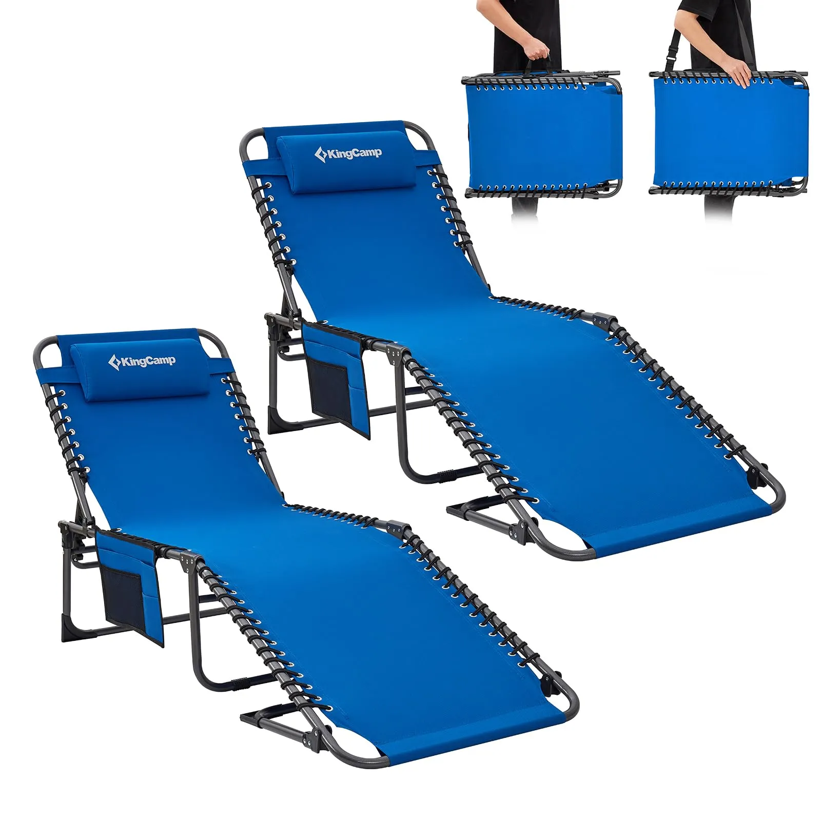 KingCamp 3-Folding Lounge Chair Set of 2