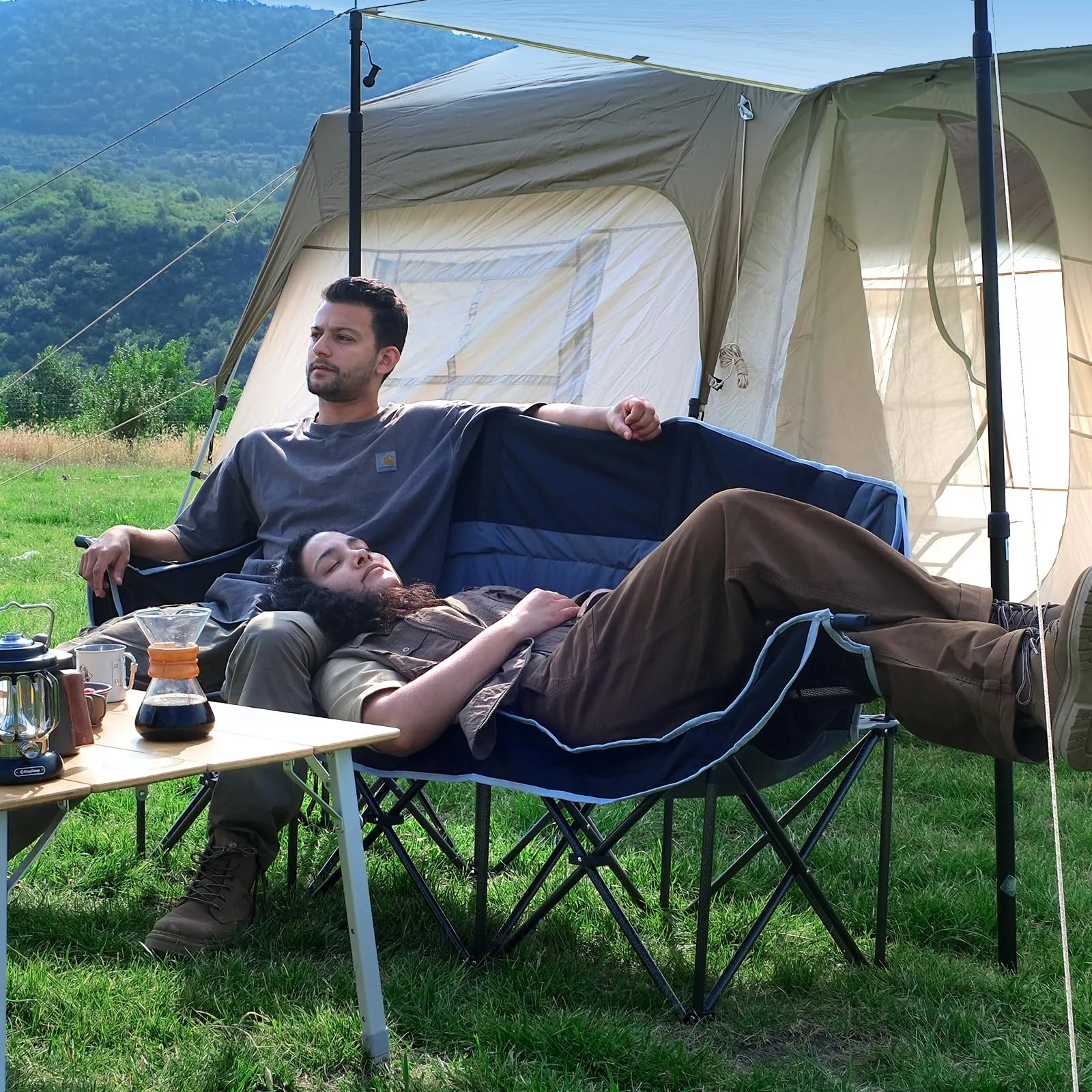 KingCamp CANNA C30 Trio Outdoor Loveseat Chair