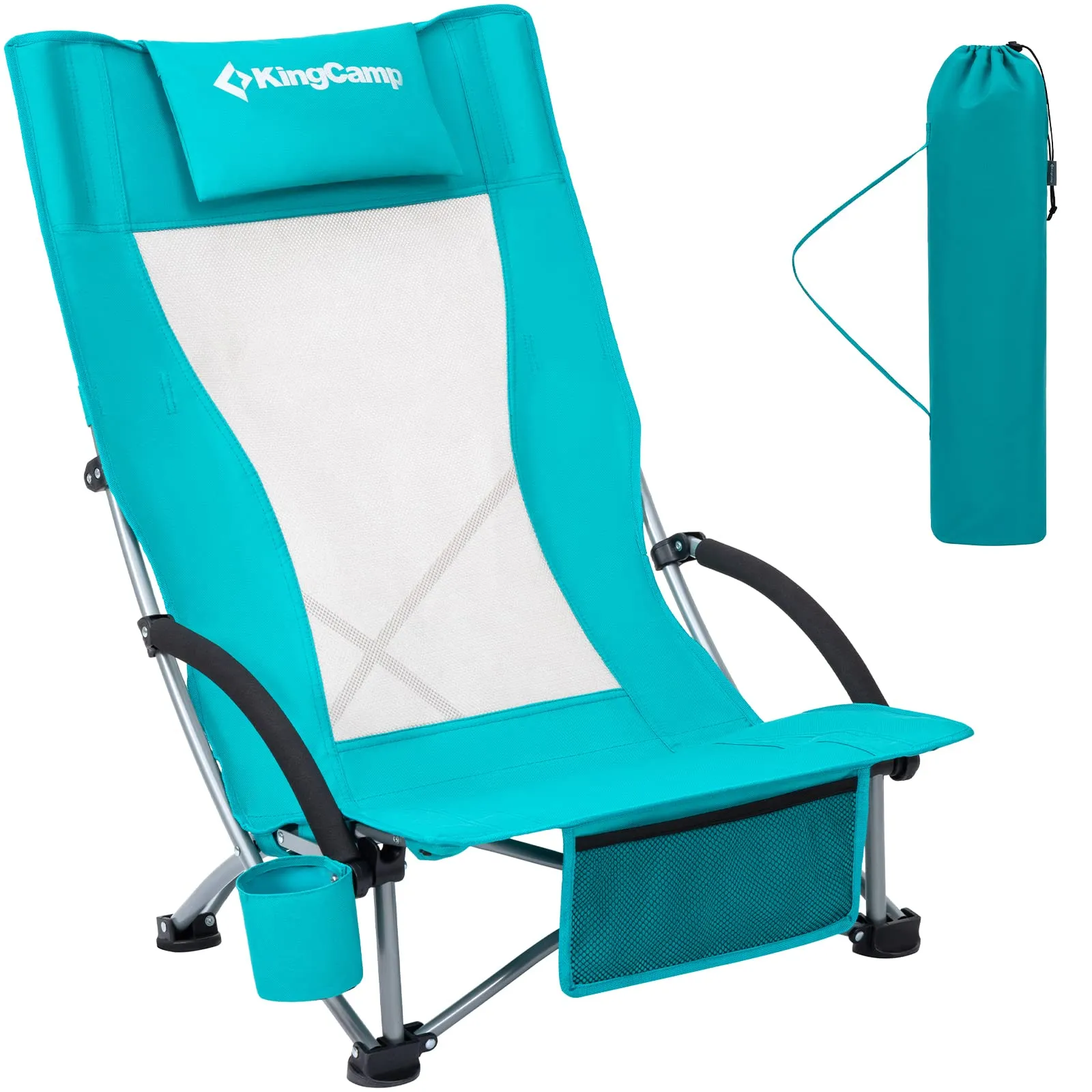 KingCamp High Mesh Back Low Sling Beach Chairs