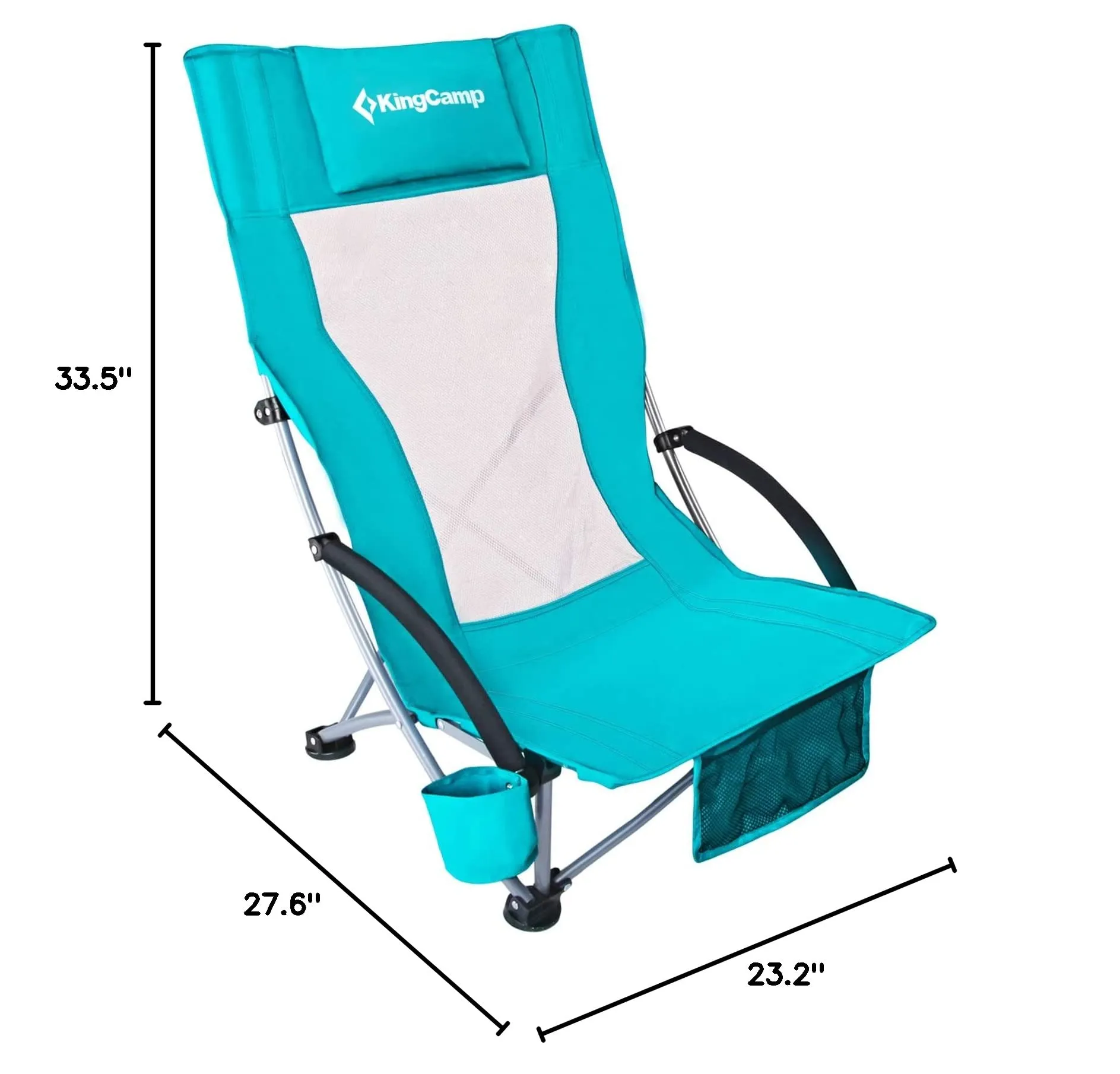 KingCamp High Mesh Back Low Sling Beach Chairs