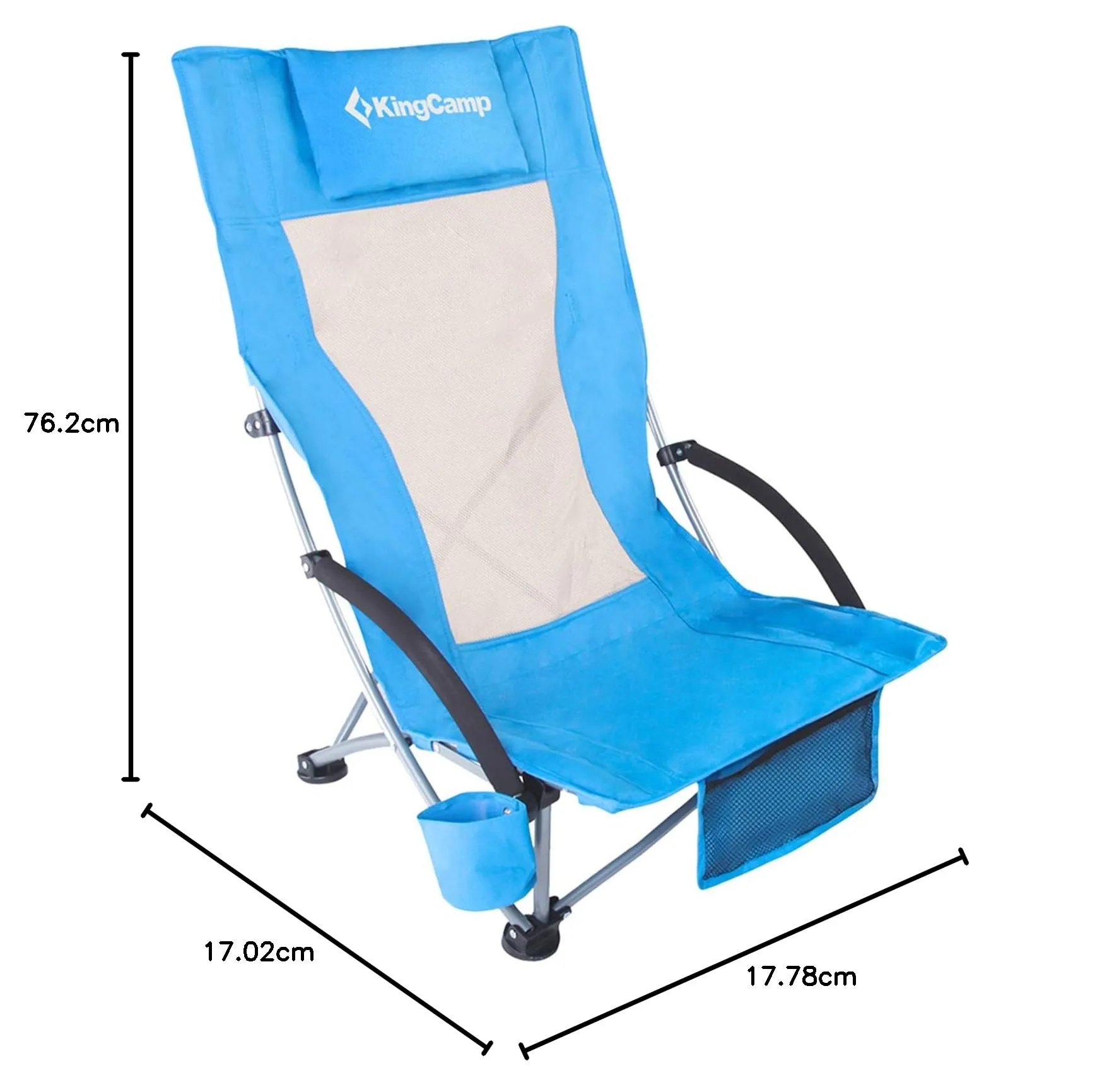 KingCamp High Mesh Back Low Sling Beach Chairs