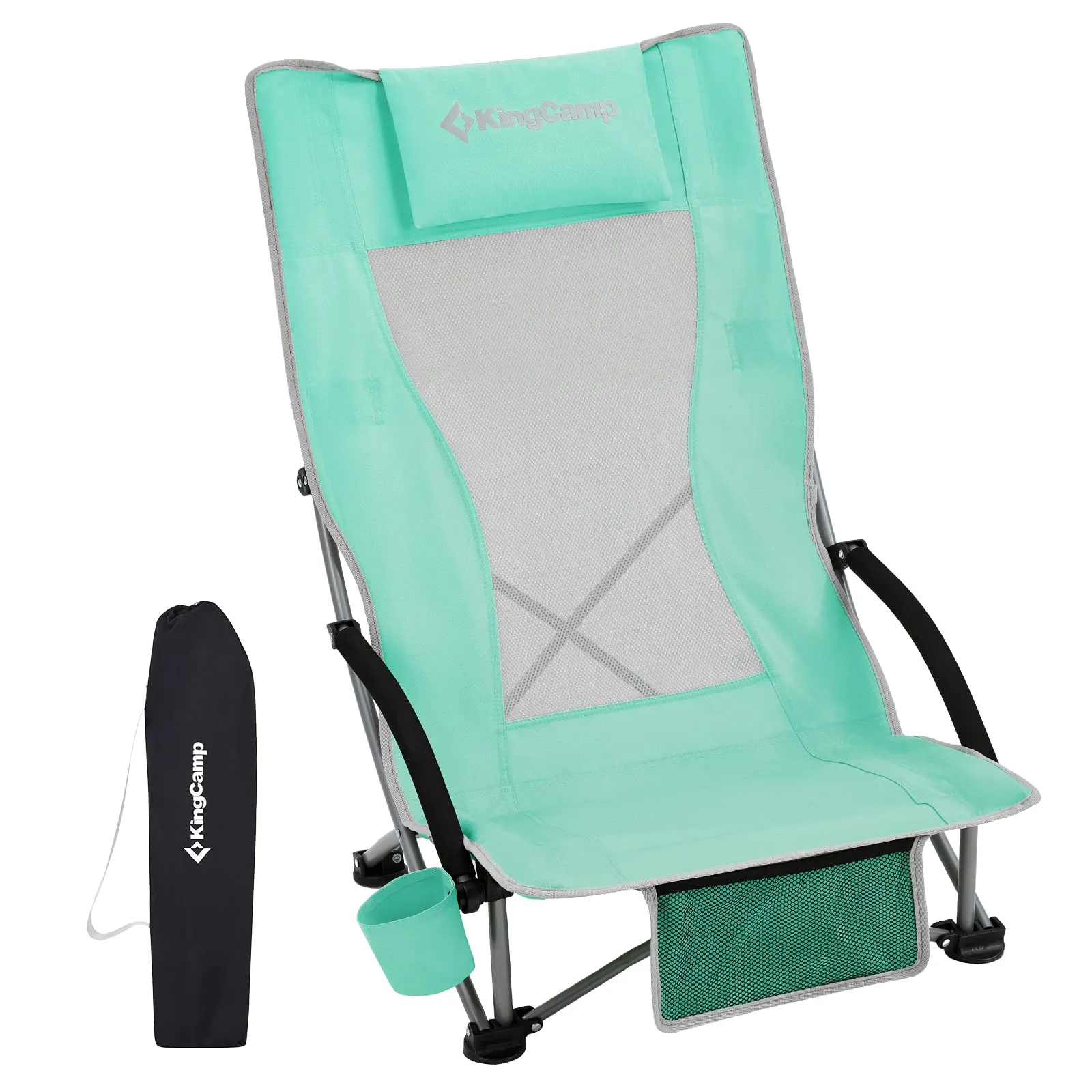 KingCamp High Mesh Back Low Sling Beach Chairs