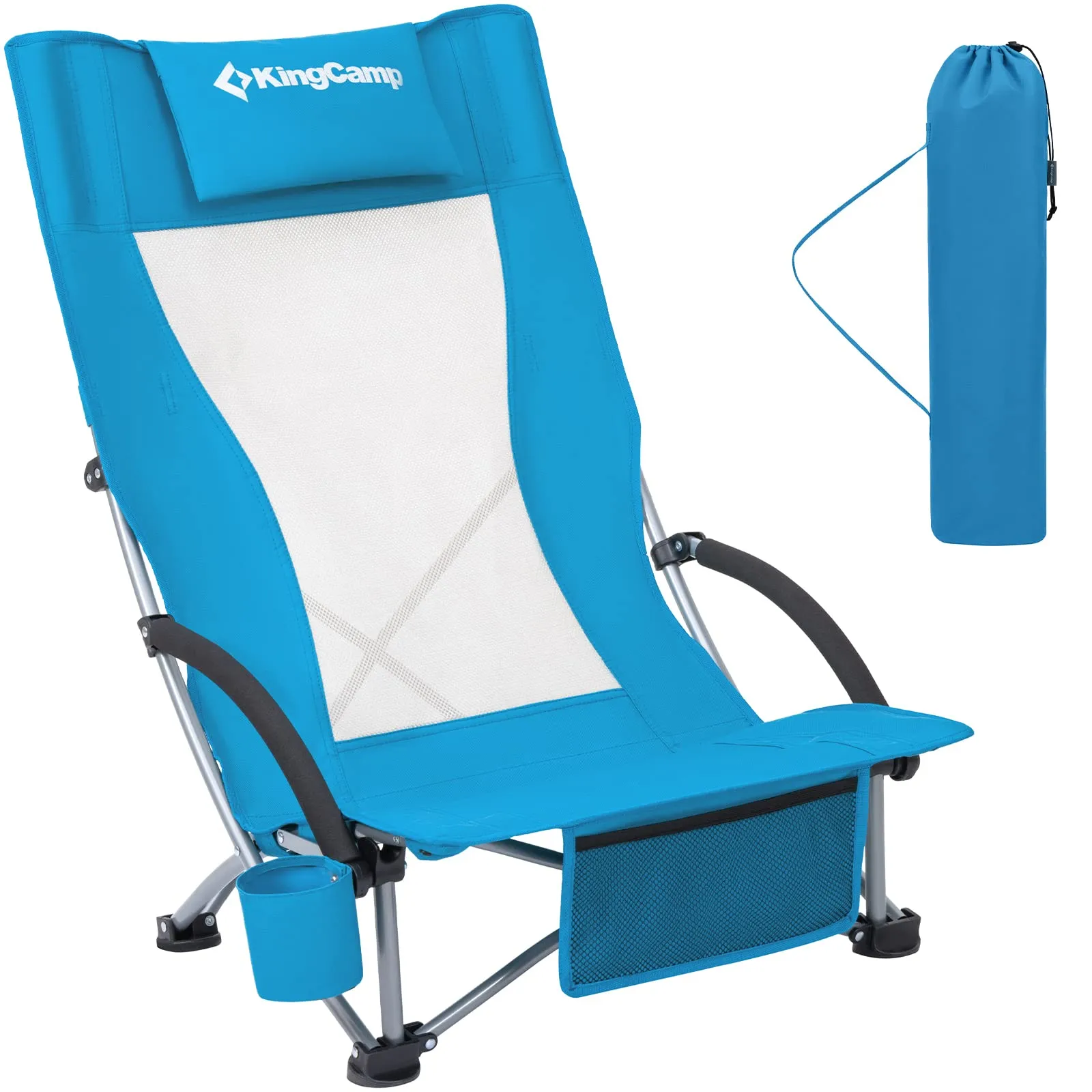 KingCamp High Mesh Back Low Sling Beach Chairs