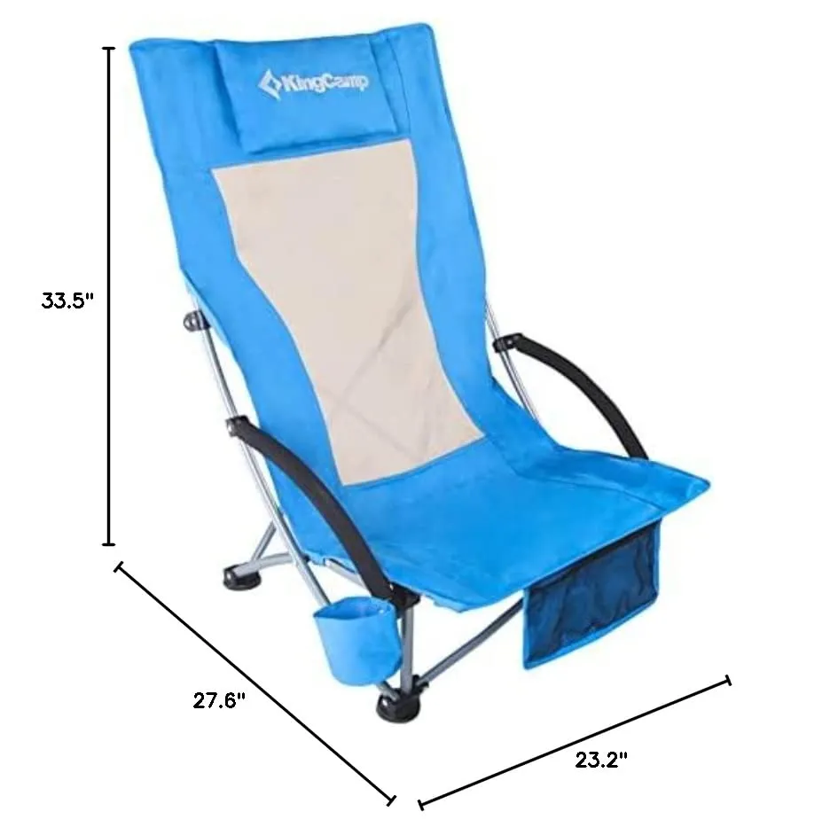 KingCamp High Mesh Back Low Sling Beach Chairs