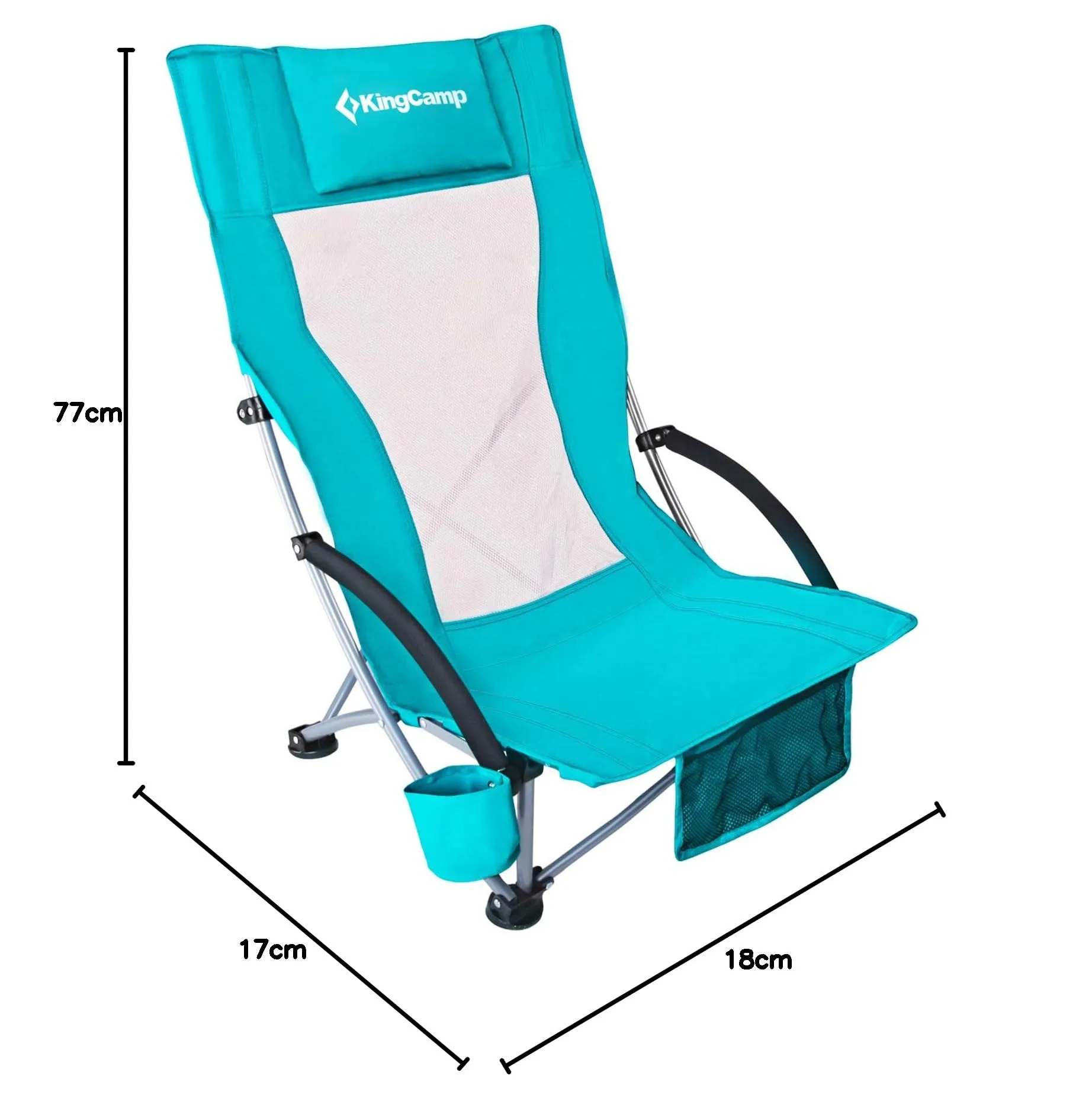 KingCamp High Mesh Back Low Sling Beach Chairs