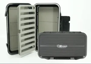 Kingfisher Waterproof Dry Fly Fishing Box with Leaf
