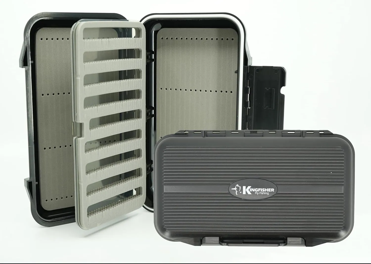 Kingfisher Waterproof Dry Fly Fishing Box with Leaf