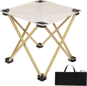 Kisangel Folding Camping Stool with Carry Bag Portable Outdoor Chair for Hiking Picnics and Sports Events Sturdy Oxford Design for Comfort and Stability