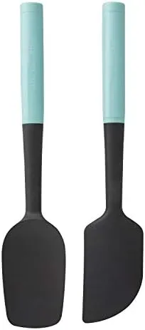 KitchenAid KQ437OHAQA Universal Spatula Set, 2-Piece, Aqua