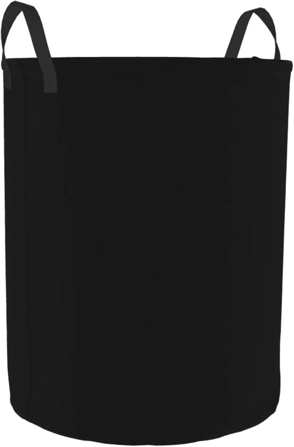 Large Laundry Hamper Bag, Solid Plain Black Elegant Modern Laundry Basket Collapsible Waterproof Storage Basket for College Dorm, Family Essentials