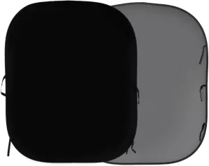 Lastolite LL LB56GB Reversible 5-Feetx6-Feet Plain Collapsible Background (Black/Mid Gray)