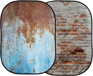 Lastolite LL LB5713 5 x7 Feet Urban Collapsible (1.5x2.1m) Rusty Metal, Plaster Wall